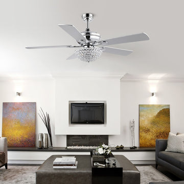 Cammy 52" Traditional Transitional Iron LED CEILING FAN - JONATHAN Y